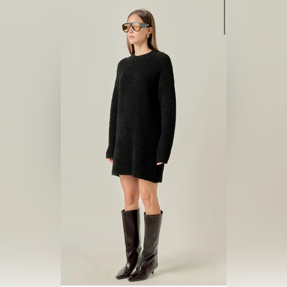 NWT 🏷️ English Factory Cream Crew Neck Sweater Dress
